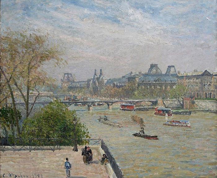 Camille Pissarro The Louvre, Spring Germany oil painting art